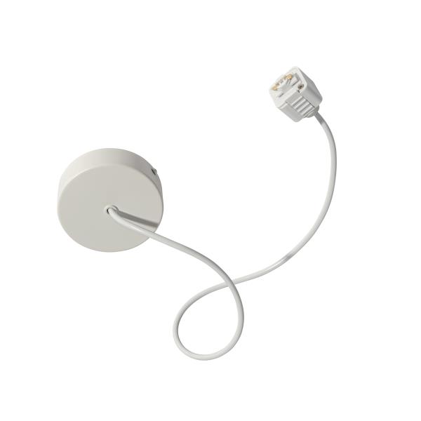 Napájecí zdroj s kulatou montážní deskou pro jednofázovou kolejnicí bílý - Iconic