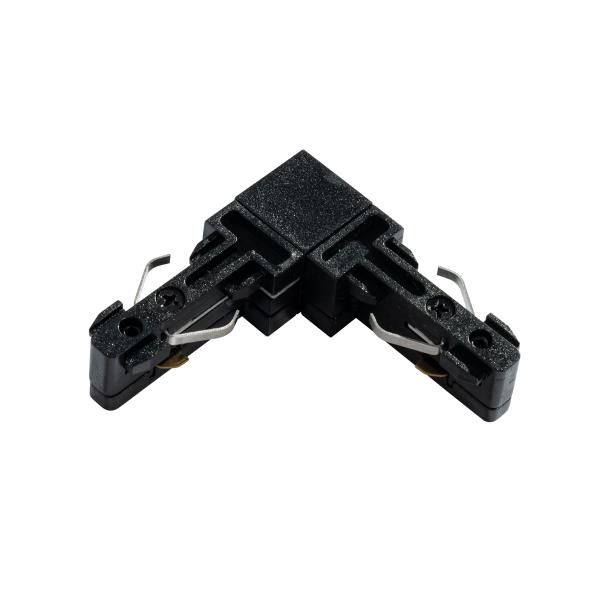 L-konektor kolejnice černý 1-fázový - Slimline