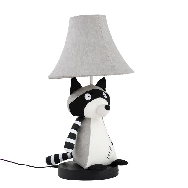 Dětská stolní lampa Mýval šedá vč. LED - Ben