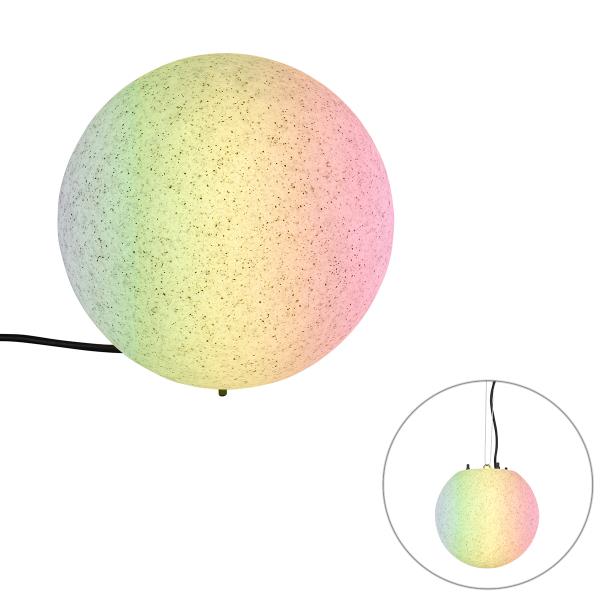 Chytrá venkovní lampa šedá 25 cm IP65 vč. WiFi A60 - Nura