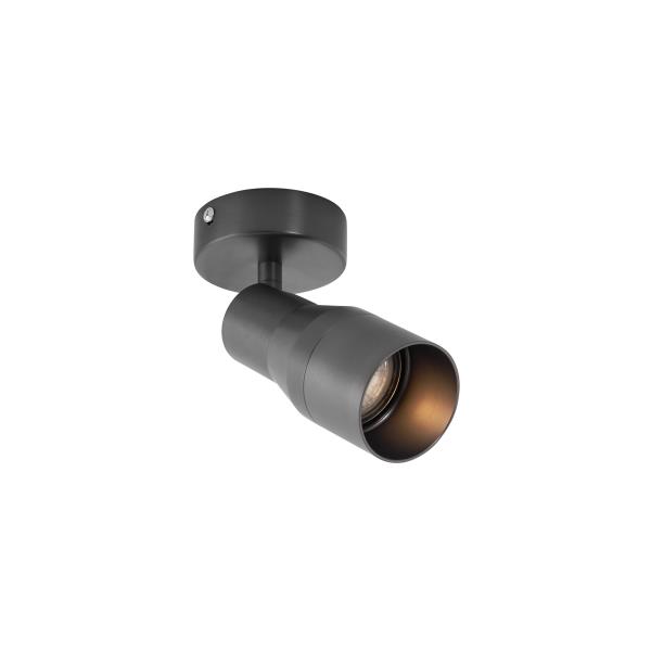 Moderní stropní bodové svítidlo antracitově šedé GU10 50 mm kulaté - Stanley