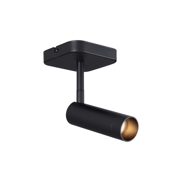 Moderní stropní bodové svítidlo černé kulaté GU10 35 mm otočné a naklápěcí - Kate