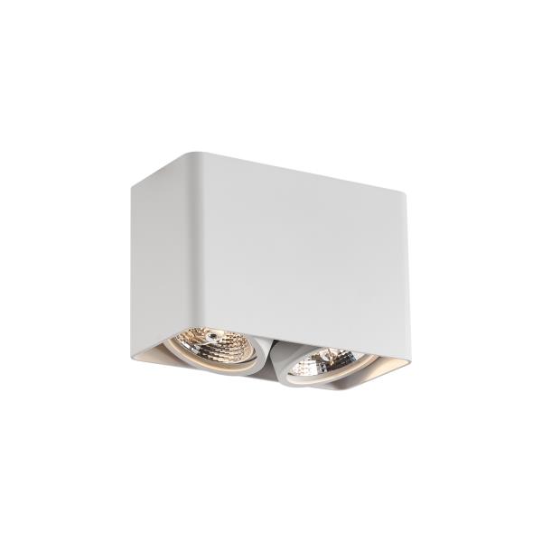 Designové přisazené bodové svítidlo bílé GU10 70mm 2-světelné otočné a sklopné - Vox