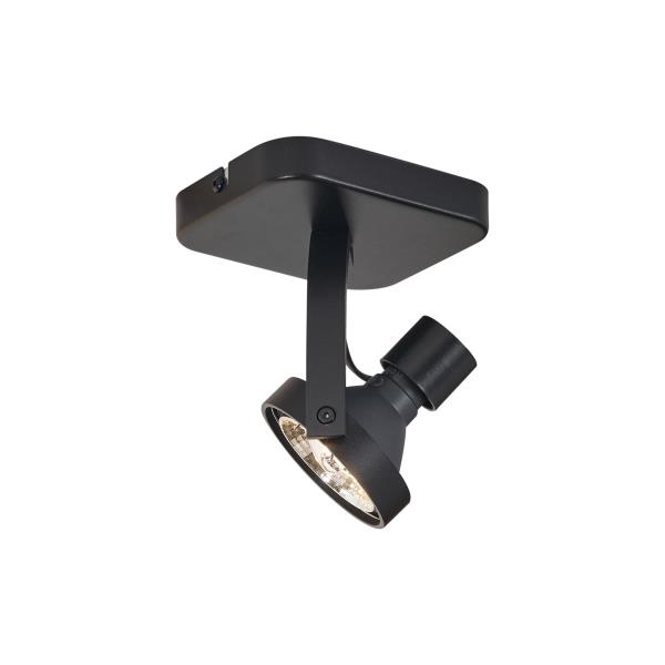 Designový stropní reflektor černý GU10 70mm otočný a naklápěcí - Vo