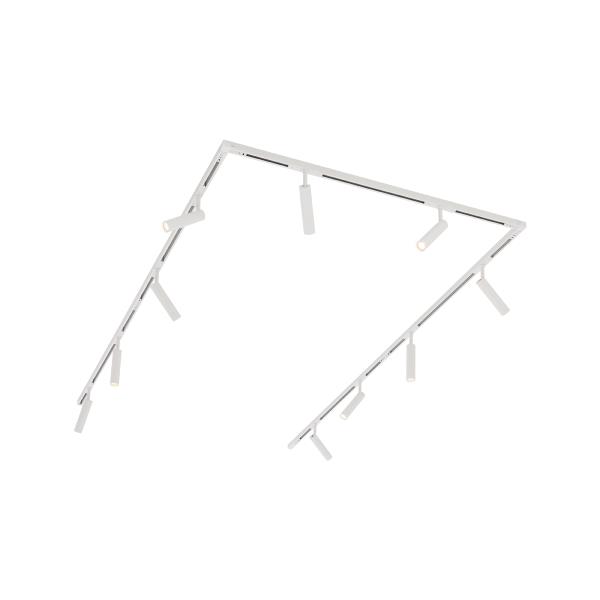 Moderní kolejnicový systém s 10 reflektory bílý 1-fázový - Slimline Uzzy