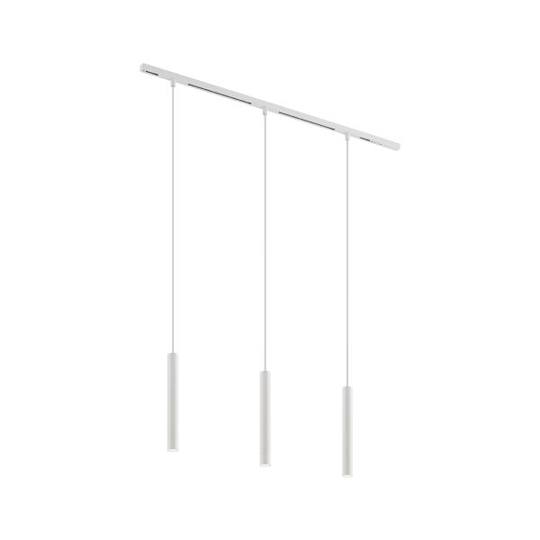 Moderní kolejnicový systém se 3 bílými závěsnými světly 1-fázový - Slimline Keno