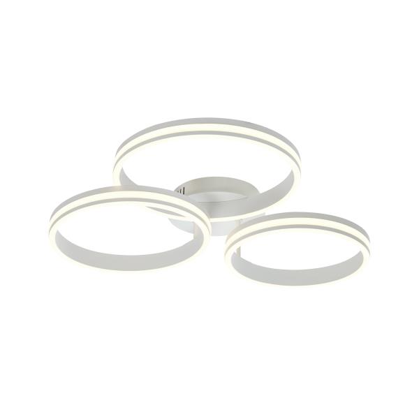 Stropní svítidlo bílé vč. LED 3-krokové stmívatelné 3-světelné - Navara