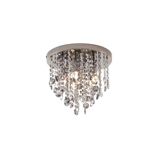 Klasické stropní svítidlo černé s kouřovým sklem - Medusa