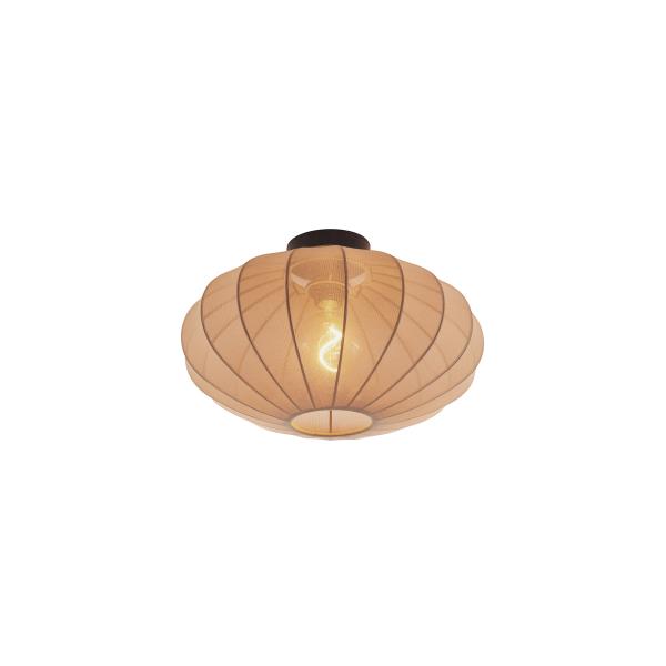 Stropní svítidlo Japandi hnědé s textilním stínítkem - Bida