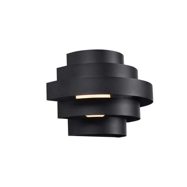 Moderní nástěnné svítidlo černé vč. LED s 3-stupňovým stmíváním - Lines