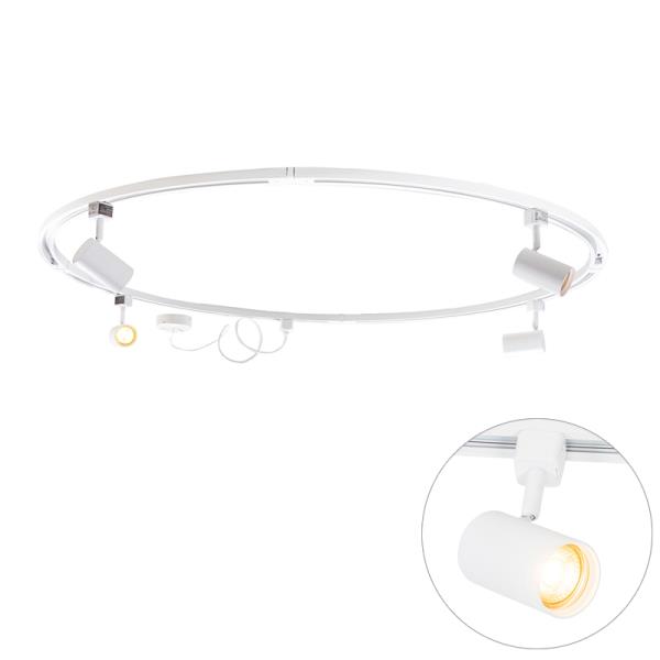 Moderní kolejnicový systém se 4 bodovými světly bílý 1-fázový kulatý - Iconic Jeana