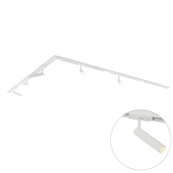 Moderní kolejnicový systém s 5 reflektory bílý 1-fázový - Iconic Ivy