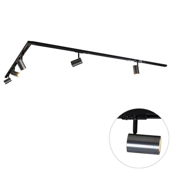 Moderní kolejnicový systém s 5 reflektory v barvě tmavě šedá - Iconic Jeana