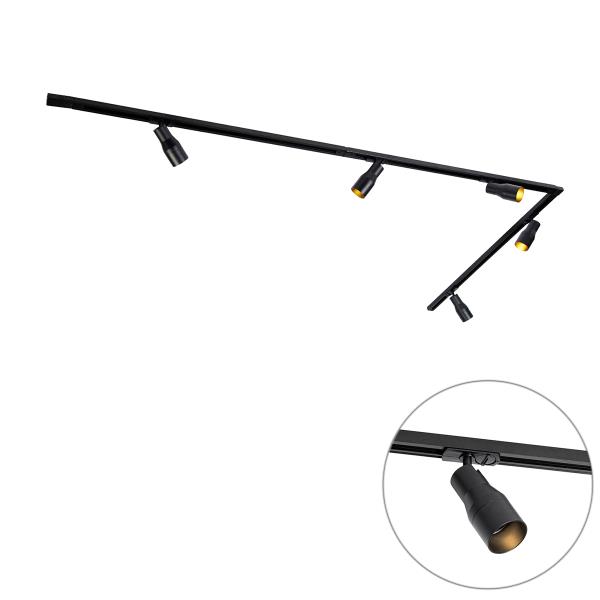 Moderní kolejnicový systém s 5 bodovými světly černý 1-fázový - Iconic Kohua