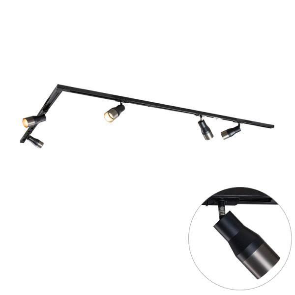 Moderní kolejnicový systém s 5 reflektory antracitově šedé 1-fázový - Iconic Kohua