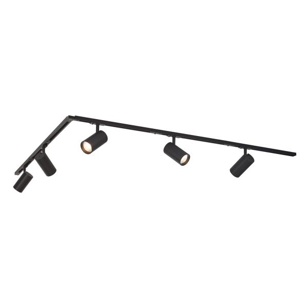 Moderní kolejnicový systém s 5 bodovými světly černý 1-fázový - Iconic Mark