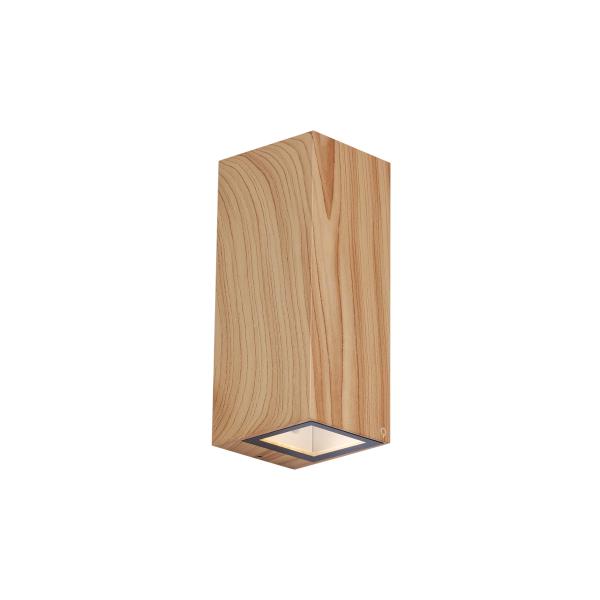 Skandinávská nástěnná lampa dřevo 2-světla GU10 70mm IP54 - Baleno