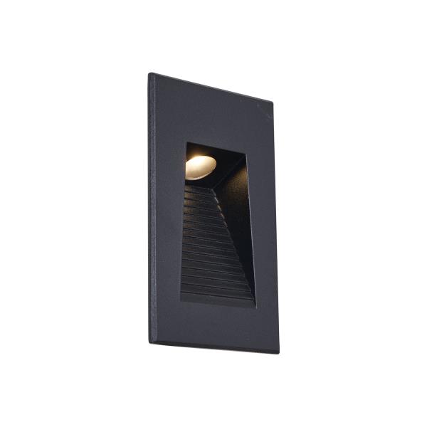 Moderní zapuštěné nástěnné svítidlo černé 7cm vč. LED IP65 - Trem