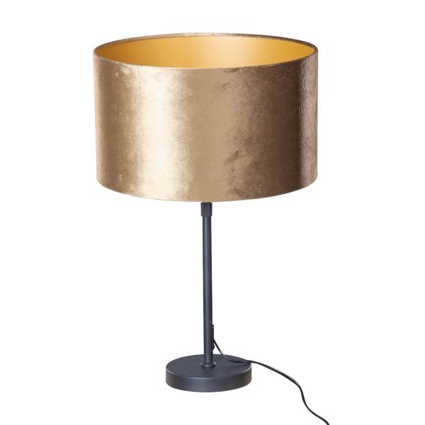 Stolní lampa černá ssametovým stínidlem bronz 35 cm - Parte