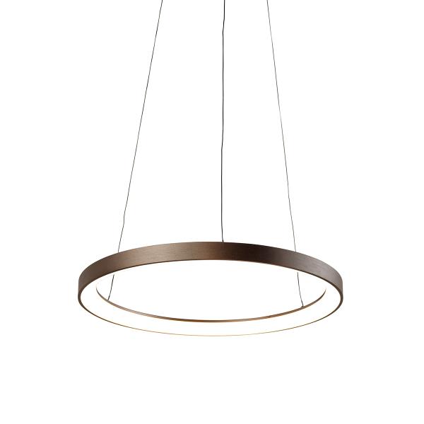 Designové závěsné svítidlo bronzové včetně stmívatelné LED Easylift - Hoop