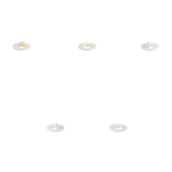 Sada 5 moderních zemních bodových světel bílá vč. LED IP67 - Linsey