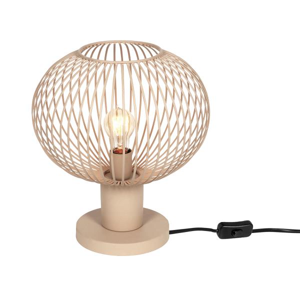 Moderní drátěná stolní lampa béžová 33 cm - Gila