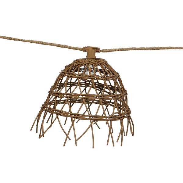 Světelný řetěz hnědý 8m 10 světel IP44 - Alma