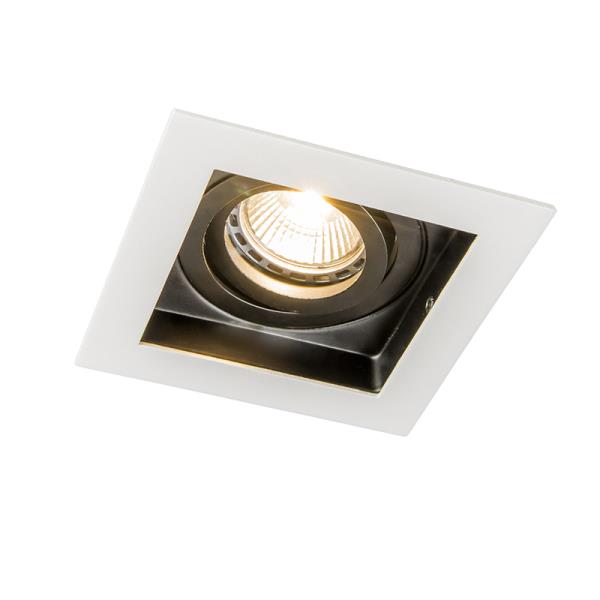 Moderní zapuštěné bodové světlo bílé s černou nastavitelnou - Carree