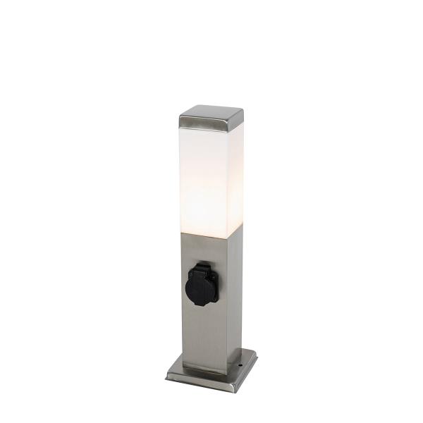 Moderní venkovní lampa 45 cm ocel s objímkou IP44 - Malios
