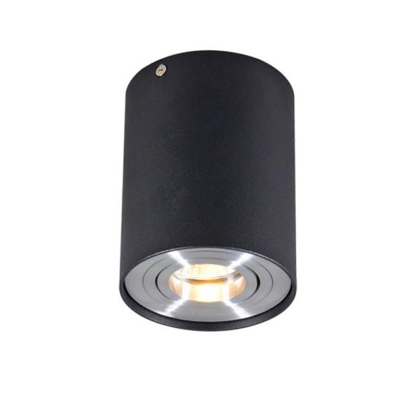Bodové světlo černé a ocelové otočné a naklápěcí - Rondoo up