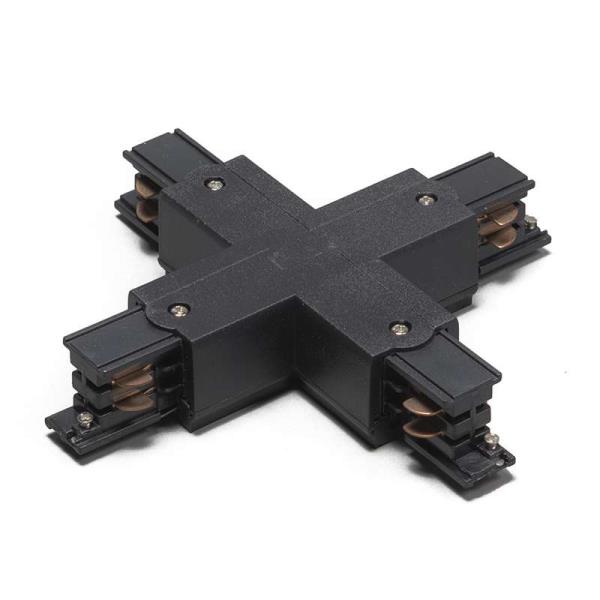 X-konektor pro 3-fázovou kolejnicí černou