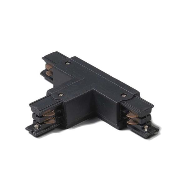 T-konektor pro 3fázovou kolejnici černý levý horní - 3fázový