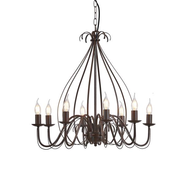 Klasický lustr rezavě hnědý 8-světel - Giuseppe