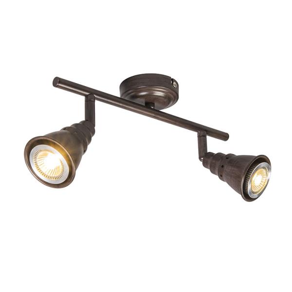 Stropní a nástěnné bodové světlo rezavě hnědé otočné a naklápěcí - Coney 2