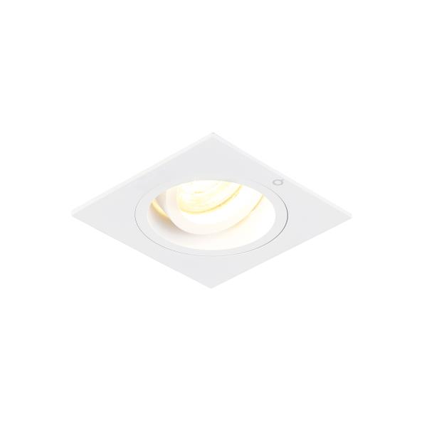 Čtvercové zapuštěné bodové světlo bílé otočné a naklápěcí - Chuck