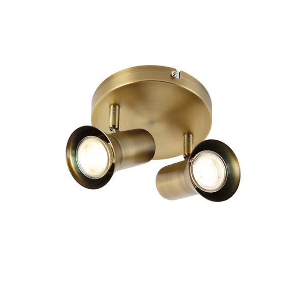Stropní bodové světlo bronzové kulaté naklápěcí a otočné - Karin 2
