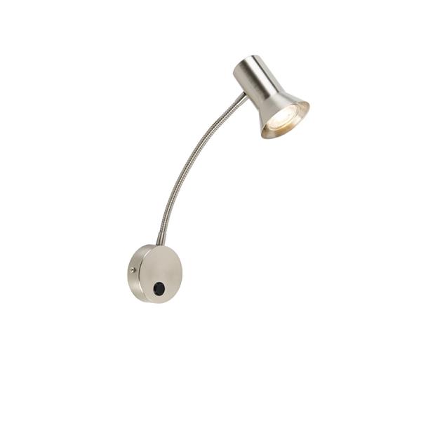 Nástěnná lampa z oceli s flexibilním ramenem - Karin flex