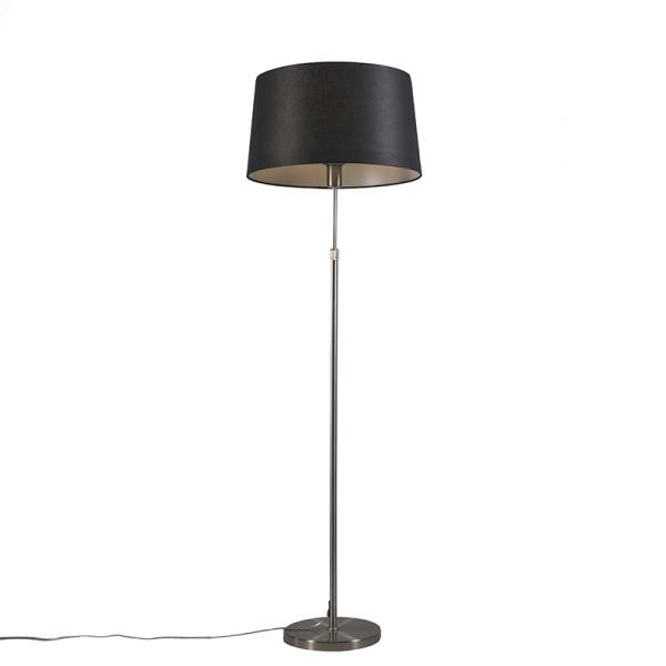 Stojací lampa ocelová sstínítkem černým 45cm nastavitelná - Parte
