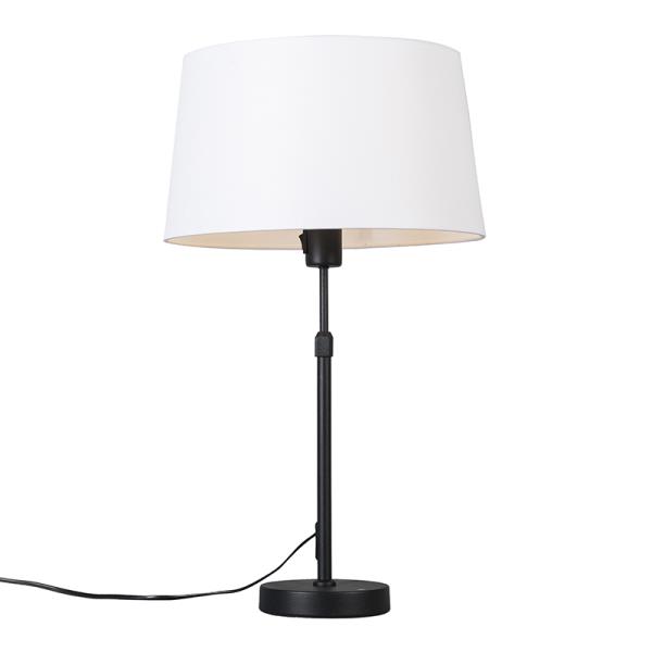 Stolní lampa černá sstínítkem bílým 35 cm nastavitelná - Parte