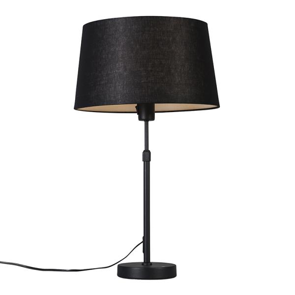 Stolní lampa černá sstínítkem černým 35 cm nastavitelná - Parte