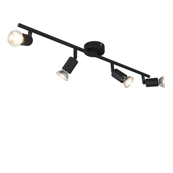 Průmyslové bodové světlo černé nastavitelné 4-světlo - Jeany