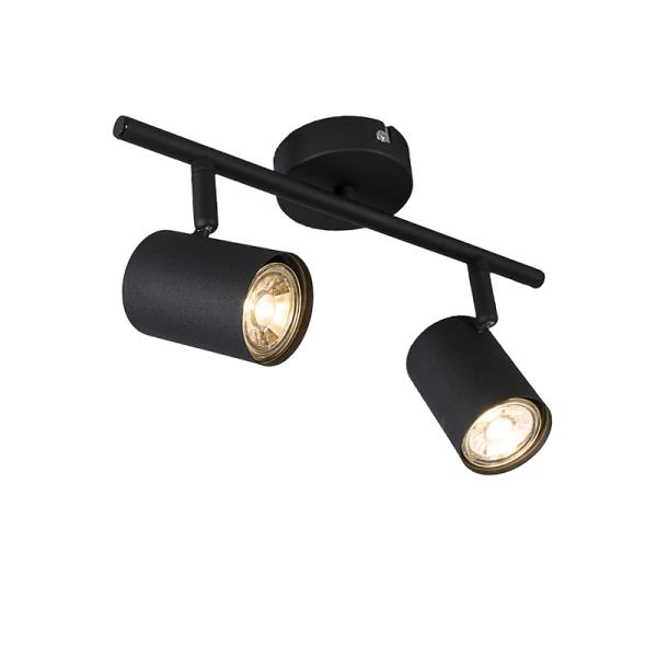 Moderní bodové světlo černé 2-světlo naklápěcí - Jeana