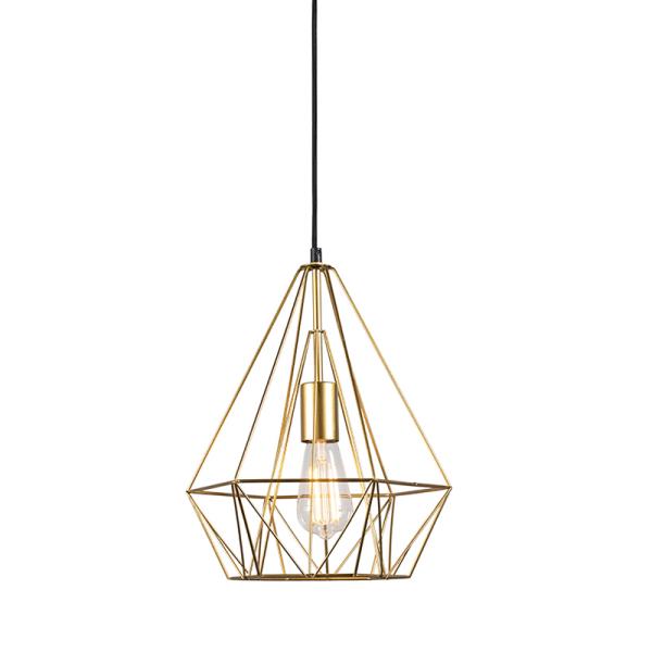 Průmyslové závěsné svítidlo zlatý drát - Carcass