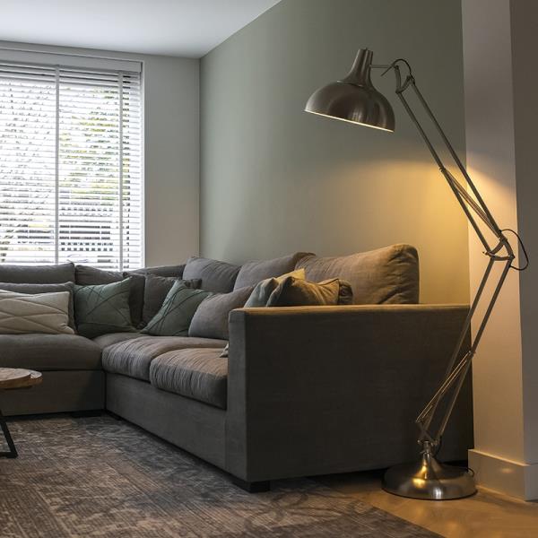 Designová stojací lampa ocel - Hobby