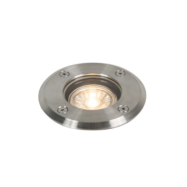 Venkovní bodové svítidlo do země ocel 11 cm IP67 - Basic Round