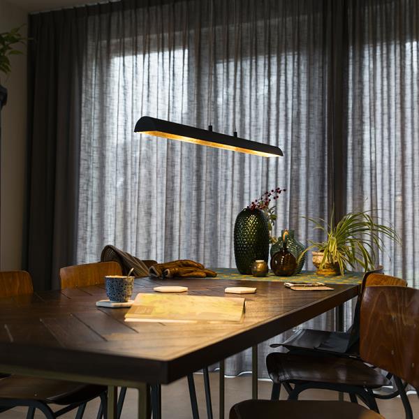 Závěsné svítidlo černé se zlatým vnitřkem vč. LED - Balo 4