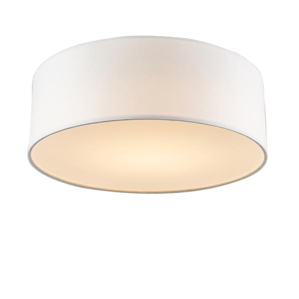 Stropní lampa bílá 30 cm včetně LED - Drum LED