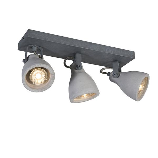 Průmyslové bodové světlo šedý beton 3-světlo - Creto
