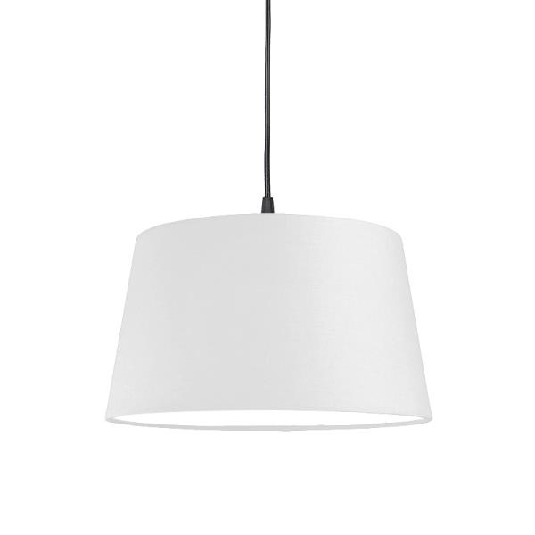 Moderní závěsné svítidlo černé s bílým stínítkem 45 cm - Pendant