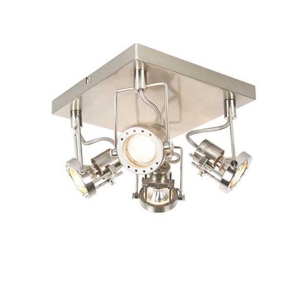 Průmyslové bodové světlo ocelové 4-světlo otočné a sklopné - Suplux